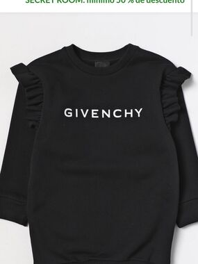 Givenchy Black Ruffle Logo Sweatshirt for Kids